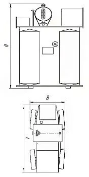 Фото чертежа ТМФ 1000/6/0,4